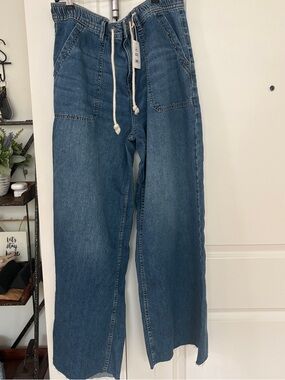 Lucky Brand Women's Relaxed Drawstring Jeans - Blue